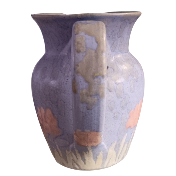 Artisan Blue and Pink Ceramic Vase - Picture 4 of 7